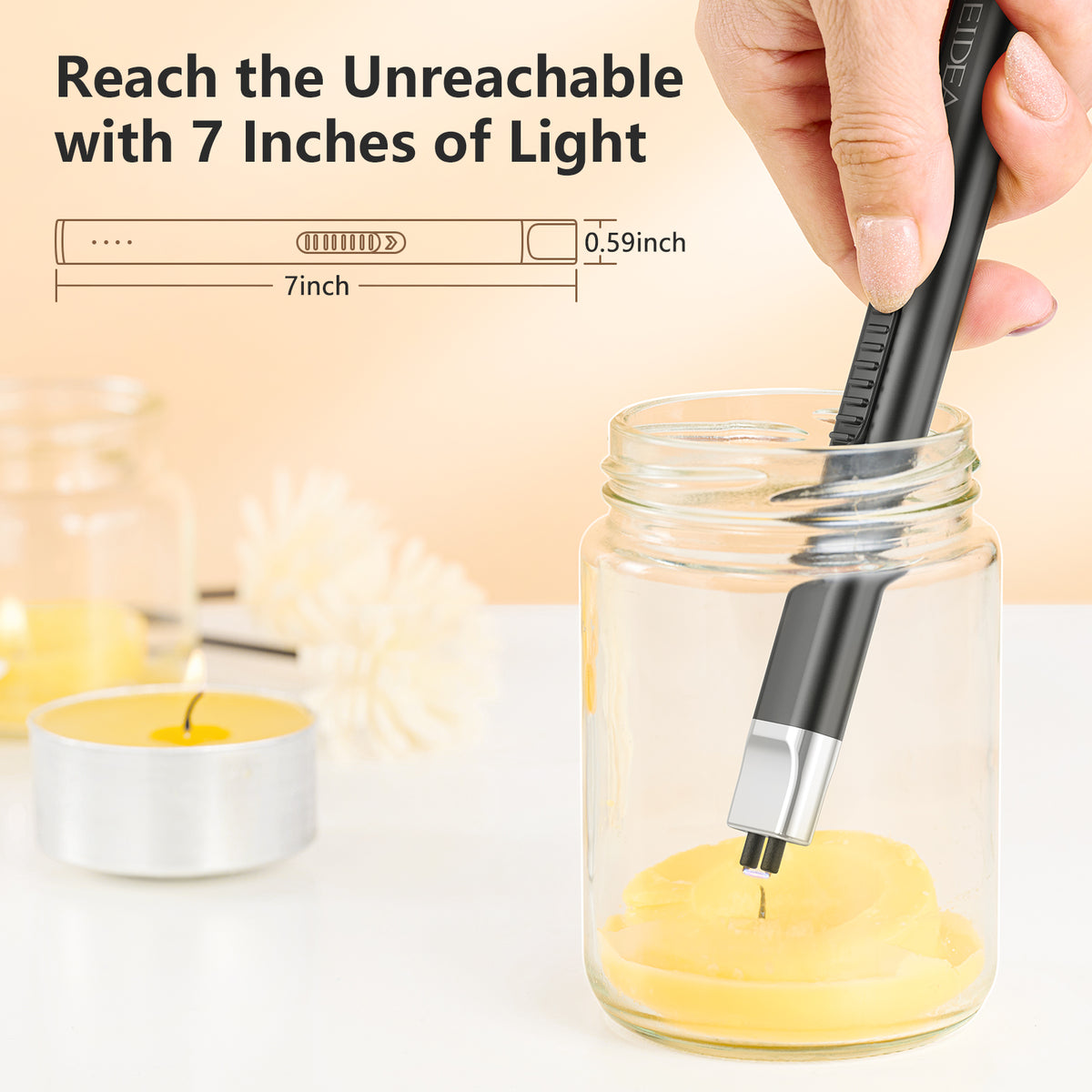REIDEA R1 Pro Electronic Candle Lighters, 2-Pack (2 Lighters in 1 Box)